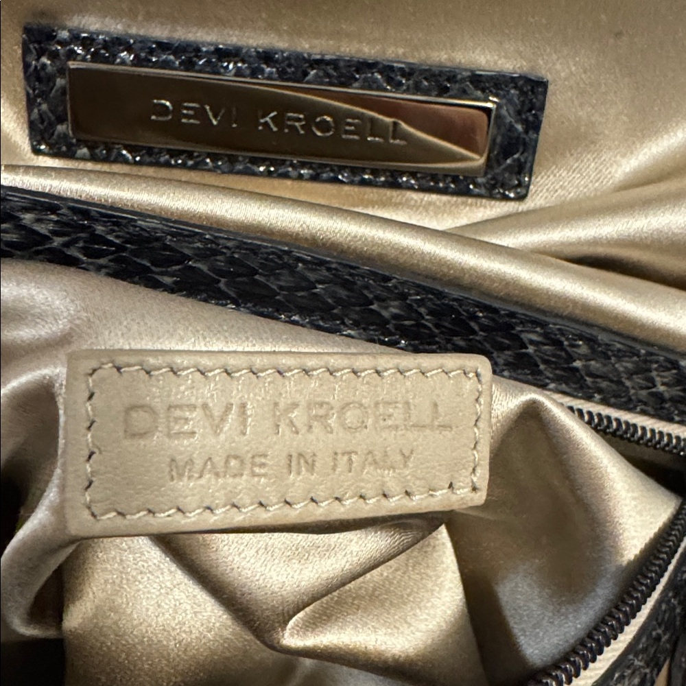 Authentic Devi Kroell Genuine Python Clutch, Made… - image 11